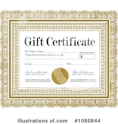 Royalty-Free (RF) Certificate Clipart Illustration by BestVector - Stock Sample #1080844