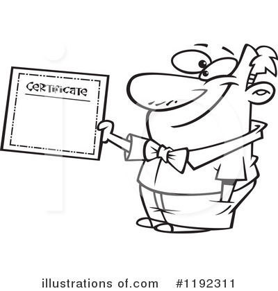 Royalty-Free (RF) Certificate Clipart Illustration by toonaday - Stock Sample #1192311