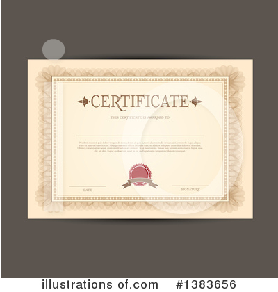 Royalty-Free (RF) Certificate Clipart Illustration by KJ Pargeter - Stock Sample #1383656