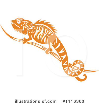 Royalty-Free (RF) Chameleon Clipart Illustration by Vector Tradition SM - Stock Sample #1116360