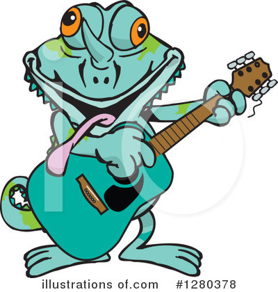 Royalty-Free (RF) Chameleon Clipart Illustration by Dennis Holmes Designs - Stock Sample #1280378