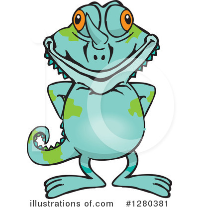 Royalty-Free (RF) Chameleon Clipart Illustration by Dennis Holmes Designs - Stock Sample #1280381