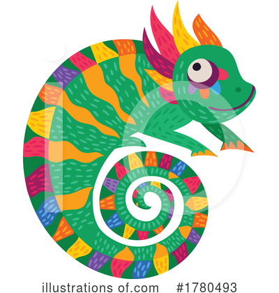 Royalty-Free (RF) Chameleon Clipart Illustration by Vector Tradition SM - Stock Sample #1780493
