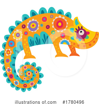 Royalty-Free (RF) Chameleon Clipart Illustration by Vector Tradition SM - Stock Sample #1780496