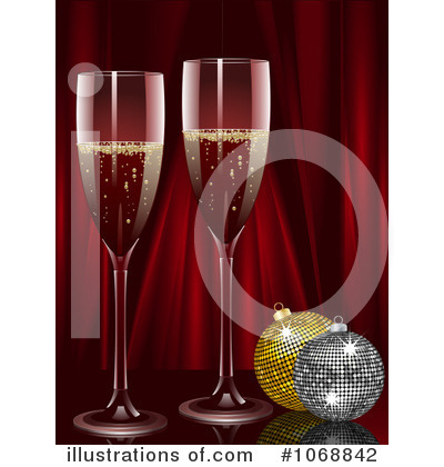 Royalty-Free (RF) Champagne Clipart Illustration by elaineitalia - Stock Sample #1068842