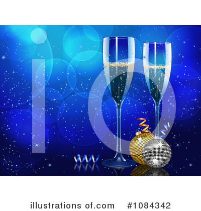 Royalty-Free (RF) Champagne Clipart Illustration by elaineitalia - Stock Sample #1084342