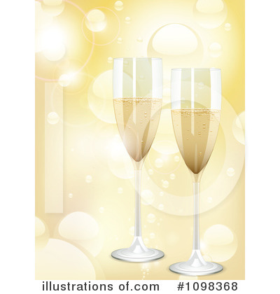 Royalty-Free (RF) Champagne Clipart Illustration by elaineitalia - Stock Sample #1098368