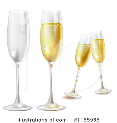 Royalty-Free (RF) Champagne Clipart Illustration by merlinul - Stock Sample #1155985