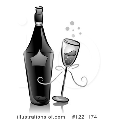 Champagne Clipart #1221174 by BNP Design Studio