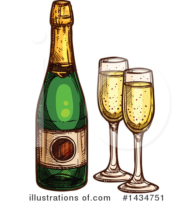 Royalty-Free (RF) Champagne Clipart Illustration by Vector Tradition SM - Stock Sample #1434751