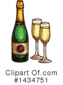 Champagne Clipart #1434751 by Vector Tradition SM