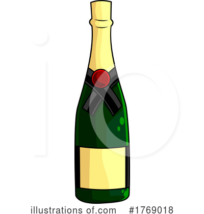 Champagne Bottle Clipart #1769018 by Hit Toon