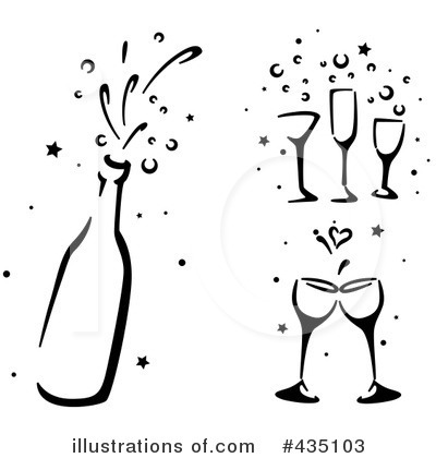 Royalty-Free (RF) Champagne Clipart Illustration by BNP Design Studio - Stock Sample #435103