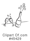 Champagne Clipart #45429 by TA Images
