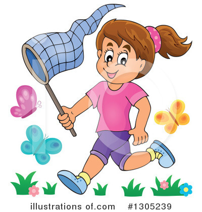 Chasing Butterflies Clipart #1305239 by visekart
