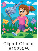Chasing Butterflies Clipart #1305240 by visekart