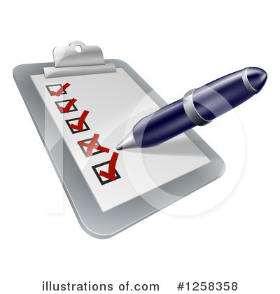 Royalty-Free (RF) Checklist Clipart Illustration by AtStockIllustration - Stock Sample #1258358