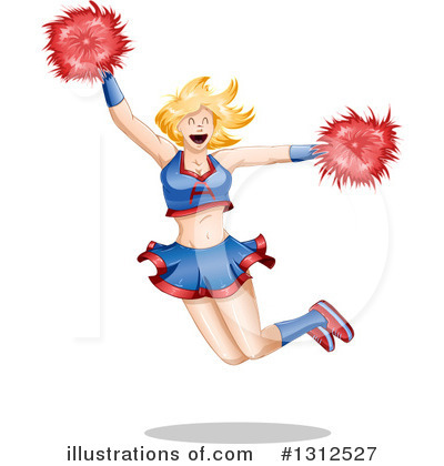Royalty-Free (RF) Cheerleader Clipart Illustration by Liron Peer - Stock Sample #1312527