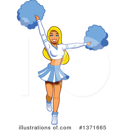 Royalty-Free (RF) Cheerleader Clipart Illustration by Clip Art Mascots - Stock Sample #1371665