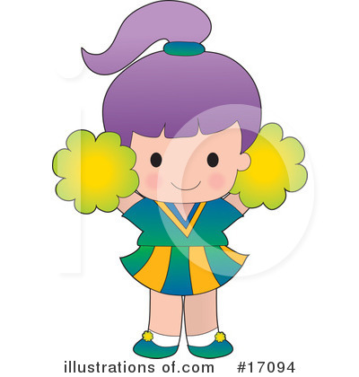 Royalty-Free (RF) Cheerleader Clipart Illustration by Maria Bell - Stock Sample #17094