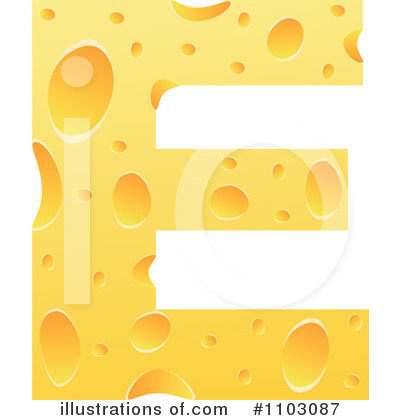 Royalty-Free (RF) Cheese Letter Clipart Illustration by Andrei Marincas - Stock Sample #1103087