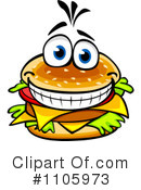 Cheeseburger Clipart #1105973 by Vector Tradition SM