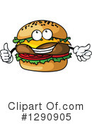 Cheeseburger Clipart #1290905 by Vector Tradition SM