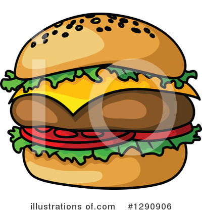 Burger Clipart #1290906 by Vector Tradition SM