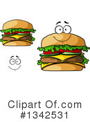 Cheeseburger Clipart #1342531 by Vector Tradition SM