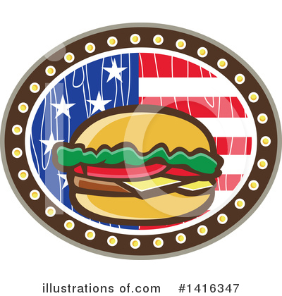 Royalty-Free (RF) Cheeseburger Clipart Illustration by patrimonio - Stock Sample #1416347