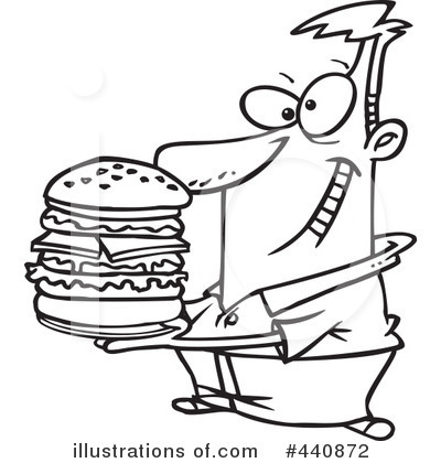 Royalty-Free (RF) Cheeseburger Clipart Illustration by toonaday - Stock Sample #440872