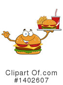 Cheeseburger Mascot Clipart #1402607 by Hit Toon