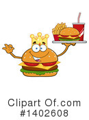 Cheeseburger Mascot Clipart #1402608 by Hit Toon