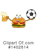 Cheeseburger Mascot Clipart #1402614 by Hit Toon