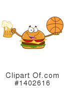 Cheeseburger Mascot Clipart #1402616 by Hit Toon