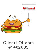 Cheeseburger Mascot Clipart #1402635 by Hit Toon