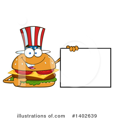 American Cheeseburger Clipart #1402639 by Hit Toon