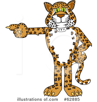 Leopard Character Clipart #62885 by Mascot Junction