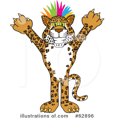 Leopard Character Clipart #62896 by Mascot Junction