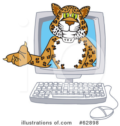 Leopard Character Clipart #62898 by Mascot Junction
