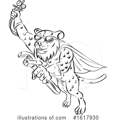 Royalty-Free (RF) Cheetah Clipart Illustration by patrimonio - Stock Sample #1617930