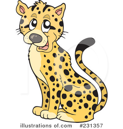 Royalty-Free (RF) Cheetah Clipart Illustration by visekart - Stock Sample #231357