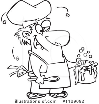 Royalty-Free (RF) Chef Clipart Illustration by toonaday - Stock Sample #1129092