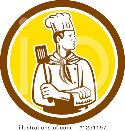 Royalty-Free (RF) Chef Clipart Illustration by patrimonio - Stock Sample #1251197