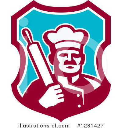 Royalty-Free (RF) Chef Clipart Illustration by patrimonio - Stock Sample #1281427