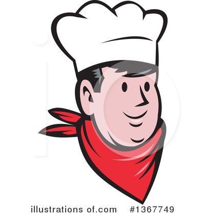 Royalty-Free (RF) Chef Clipart Illustration by patrimonio - Stock Sample #1367749