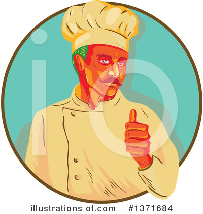 Royalty-Free (RF) Chef Clipart Illustration by patrimonio - Stock Sample #1371684