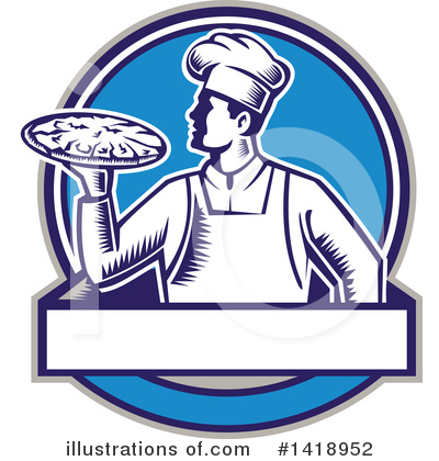 Royalty-Free (RF) Chef Clipart Illustration by patrimonio - Stock Sample #1418952