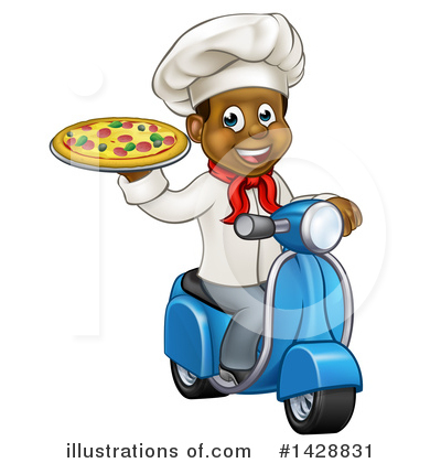 Pizza Delivery Clipart #1428831 by AtStockIllustration