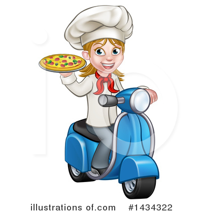 Pizza Delivery Clipart #1434322 by AtStockIllustration